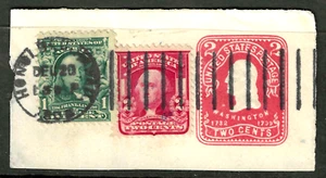 Sc #300 319 HONOLULU CDS Cancel 1-2 Cent Washington Franklin US3B12 - Picture 1 of 2