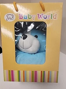 Baby World Cuddle Up Lovey Blue Dog Baby Or Toddler Blanket New In Box - Picture 1 of 5
