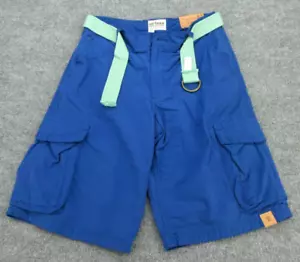 Urban Pipeline Shorts Youth 18 Blue Cargo Pants Belted Casual Boys 18 NEW 28x12 - Picture 1 of 14