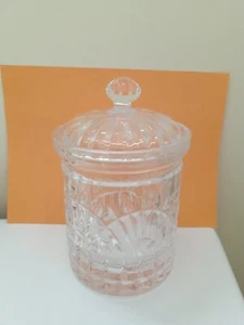 Clear Glass Biscuit, Tobacco Humidor, Cookie Jar Canister - vintage - Picture 1 of 2