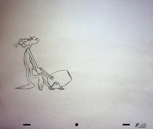 Lápiz dibujado a mano The Pink Panther 2 películas BOB KURTZ producción de apertura - Imagen 1 de 2