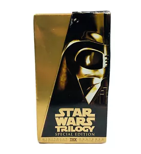 Star Wars Trilogy Special Edition Gold 3 VHS Tapes Set Empire Jedi 1997 Vintage - Picture 1 of 7