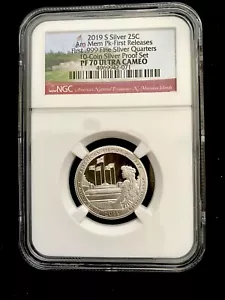 2019 S .999 Silver Am Mem Park NGC PF70 UCAM 1st Release From 10 Coin Proof Set - Picture 1 of 4