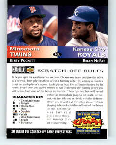 1994 Collector's Choice #NNO Kirby Puckett / Brian McRae Team vs. Team