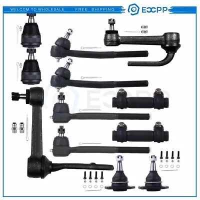 12x For 1990-2005 Chevy GMC Safari 2WD Front Ball Joints Tie Rod Ends Idler Arms - Image 1 of 4