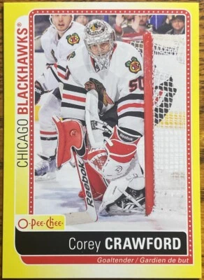 2013-14 O-Pee-Chee Stickers Corey Crawford #S-CC Chicago Blackhawks - Image 1 of 2