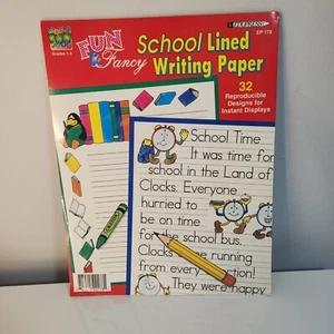 Fun & Fancy School Lined Writing Paper - 32 Reproducible Designs for Instant Dis - Picture 1 of 12