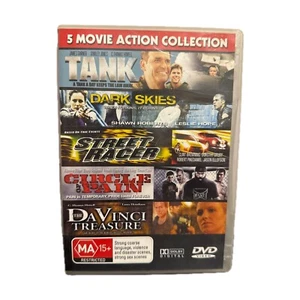 5 ACTION DVDs/Dark Skies/Street Racer/Circle Of Pain/Da Vinci Treasure VGC - Picture 1 of 6