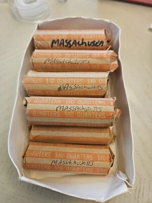 2000 P Massachusetts State Quarters US Mint Uncirculated Roll - Image 1 of 4