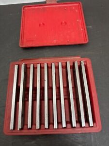 MACHINIST PARALLELS, Set, 10 Piece, 1/2--1-5/8", In Case, Unbranded, NO RESERVE!