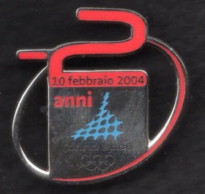 TORINO 2006 OLYMPIC GAMES. COUNTDOWN PIN. 3 YEARS TO GO, 10 FEBRUARY 2004. USED - Picture 1 of 1