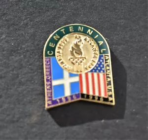 Atlanta 1996 Centennial Olympic Games Cultural pin Athens to Atlanta Silver Atla - Picture 1 of 3
