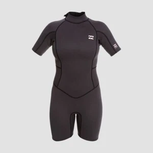Billabong Launch 2/2mm Back Zip Shorty Wetsuit Black - Womens - Picture 1 of 1
