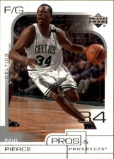 2001-02 Upper Deck Pros and Prospects Celtics Basketball Card #4 Paul Pierce