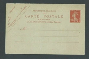 Tarjeta postal Ca 1905 Francia 10c naranja marrón sobre verdoso como nueva tiene marcas de tinta--- - Imagen 1 de 1
