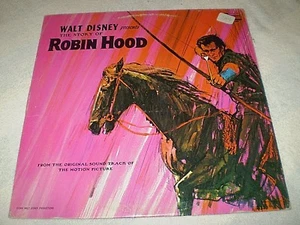 Walt Disney's The Story of Robin Hood Movie Soundtrack LP 1964 yellow label - Picture 1 of 2