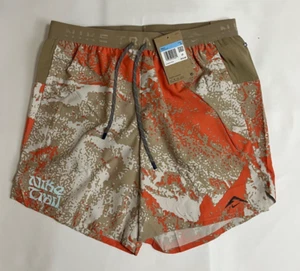 Nike Trail Nike Stride Men's Sz Medium Tan Camo Lined Running Shorts FV9949-247 - Picture 1 of 5
