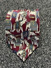 RENE CHAGAL Mens Handmade Tie  Elephant  Pattern  100% Polyster
