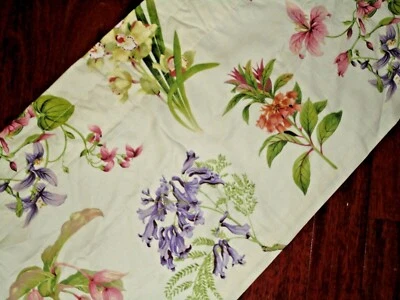 ROSE TREE MURRAY HILL BOTANICAL JACARANDA ORCHIDS FERNS FLORAL (1) VALANCE 20X78 - Image 1 of 4