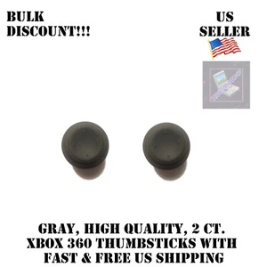 2x Gray Microsoft Xbox 360 Controller Replacement Analog Video Game Thumb Sticks - Picture 1 of 3