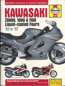 KAWASAKI GPZ900 R,GPZ1000 RX,ZX-10,ZX10,ZZR1100,ZZ-R1100,HAYNES MANUAL 1983-1997 - Picture 1 of 1