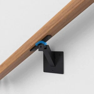Sturdy For Indoor Stair Railing Bracket Pack of 3 or 4 Adjustable Black - Picture 1 of 26