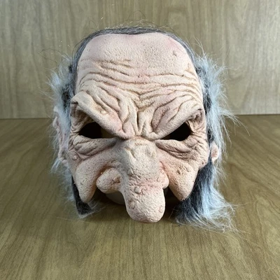 Adult Zagone Studios Half Mask Ebenezer Scrooge Old Man Troll USA Made - Image 1 of 4