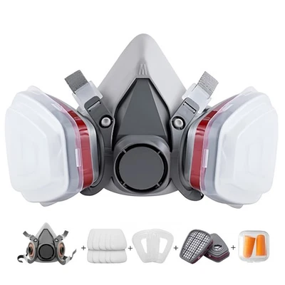 7in1 Half Face Gas Mask Facepiece Chemical Spray Painting Safety 6200 Respirator - Image 1 of 4