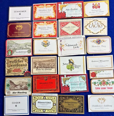 Incredible 1922 Germany Wine Bottle Label Collection Lot Vintage Antique - Image 1 of 4
