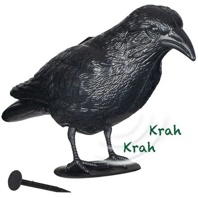 Vogelabwehr Sound-Schreck Rabe Solar Garten Krähen-Laute Tauben-Vertreiber Frei - Bild 1 von 4