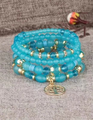 4 Stücke Boho Armbänder Baum des Lebens Charm Armband Set - Bild 1 von 2