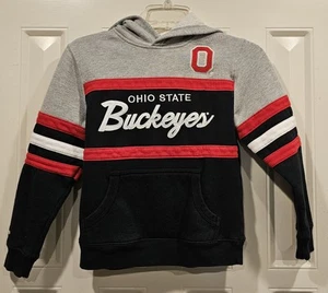 Ohio State Hooded Sweatshirt Youth Small Size 8 Mitchell & Ness - Picture 1 of 3