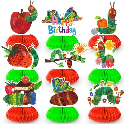 18 peças decoração de mesa de aniversário The Very Hungry Caterpillar favo de mel para crianças - Imagem 1 de 4