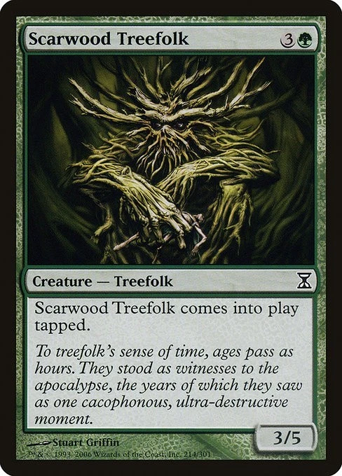 Scarwood Treefolk 3x FOIL TSP MTG Time Spiral Common MINT green - Image 1 of 1