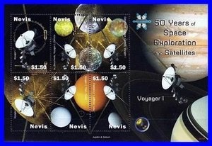 NEVIS 2008 SPACE EXPLORATION M/S VOYAGER I SC#1543 MNH CV$7.00 ASTRONOMY - Picture 1 of 1