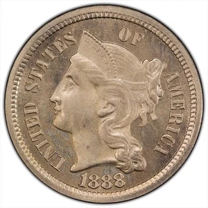 1888 3CN PCGS PR67 CAC - Picture 1 of 2