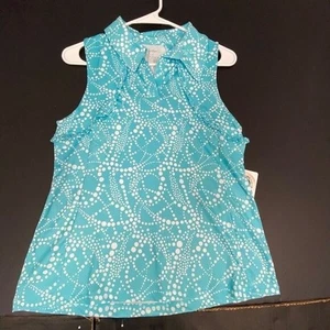 Polo tennis golf senza maniche GOTTEX Aqua Drop Ruffle taglia small.NUOVA - Foto 1 di 9