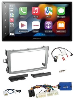 Pioneer DAB Bluetooth 2DIN USB Lenkrad Autoradio für Toyota Verso 2009-2018 silb - Bild 1 von 4