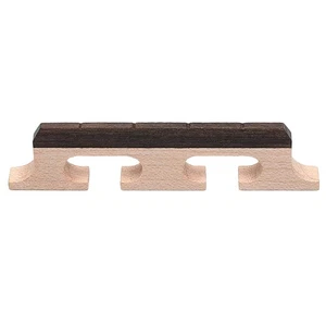 Piezas de instrumento de cuerda de puente de repuesto de banjo de 4 cuerdas de madera de rosa P4A94686 - Imagen 1 de 6