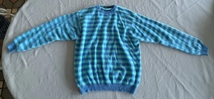 J. Crew 100% Cashmere Striped Sweater Women's Small Blue Teal - Picture 1 of 9