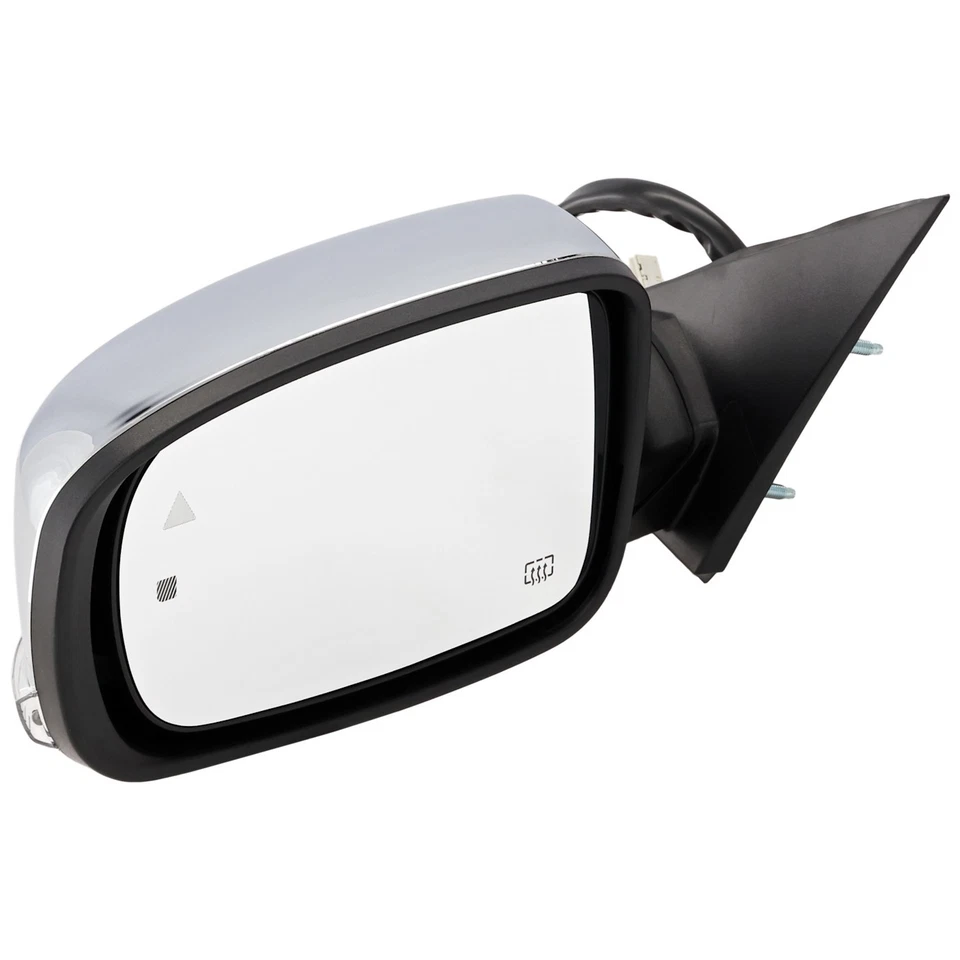 Power Mirror For 2011 2012-2018 Chrysler 300 Left Manual Folding Heated Chrome - Image 1 of 1