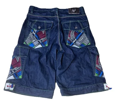 Pantalones cortos vaqueros cargo bordados coogi y2k 34 y2k holgados hip hop Foto 1 de 4