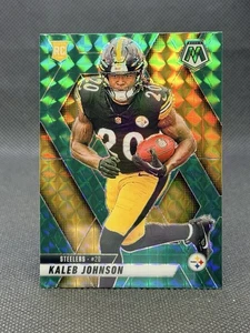 2025 Mosaic Football Kaleb Johnson GREEN MOSAIC PRIZM ROOKLIE #315 Steelers RC - Bild 1 von 2