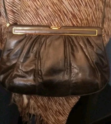 Bolso de Mano Judith Leiber Karung Marrón Día/Noche De Colección Foto 1 de 4