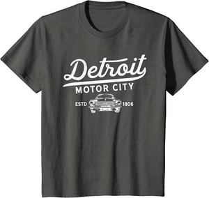 Motor City Muscle Car Detroit Novelty Vintage 1806 Youth Unisex T-shirt - Picture 1 of 5