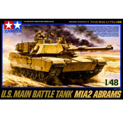 TAMIYA 1:48 KIT CARRO ARMATO U.S. MAIN BATTLE TANK M1A2 ABRAMS        ART  32592 - Immagine 1 di 2