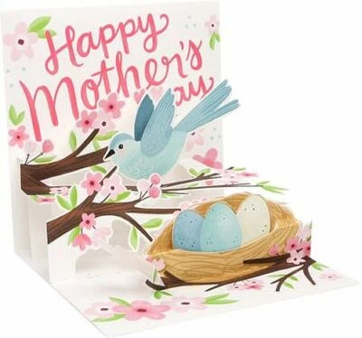 Mother's Day Greeting Card Nesting Bird 3D Pop Up Card Up With Paper  - Image 1 of 4