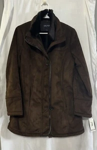 WOMEN'S NAUTICA BROWN SOFT WARM COAT SIZE Small NWT!! - Picture 1 of 5