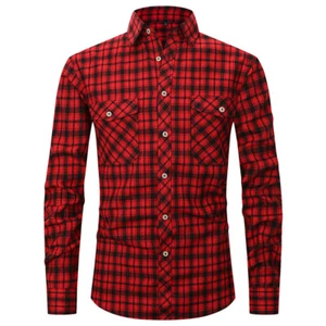 Flanell Plaid Karohemd Thermohemd Holzfällerhemd Freizeithemd Arbeitshemd Herren - Bild 1 von 35