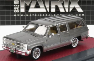 meraviglioso modellino auto in resina 1/43 CHEVROLET SUBURBAN 1981 - grigio metallizzato/argento - Foto 1 di 6